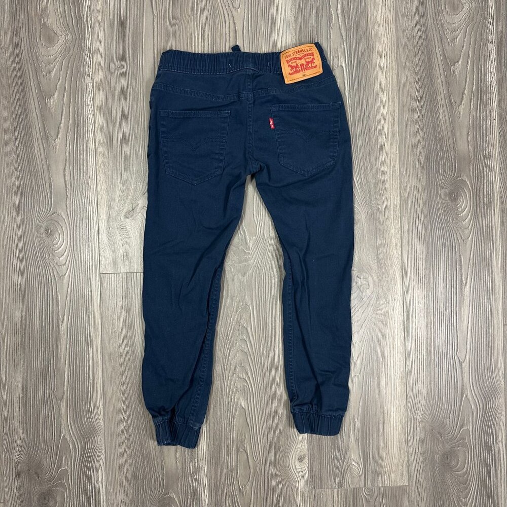 Levi’s Boys Navy Blue Jogger Pants Size 8 Elastic Waist Casual School Playwear - Picture 5 of 5